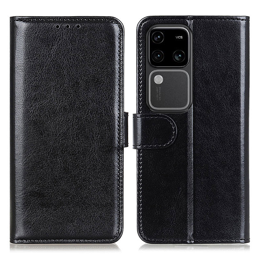 For vivo S18 5G Case PU Leather Crazy Horse Texture Wallet Dust-proof Phone Cover For vivo S18 5G Case PU Leather Crazy Horse Texture Wallet Dust-proof Phone Cover